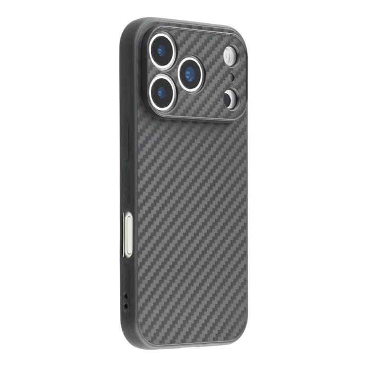 For iPhone 17 Pro Max Case Flexible TPU Carbon Fiber Texture Shockproof Phone Cover