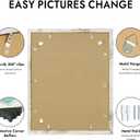 Hongkee 16x20 Frame, Distressed White Wood Style - Display Posters 11 x 14 with Mat or 16x20 without Mat, Wall Mounting Horizontal and Vertical, 1 Pack