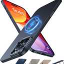 TORRAS Magnetic Slim Fit for iPhone 16 Pro Max Case with Stand, Ultra-Thin 16 Pro Max Phone Case Compatible with MagSafe, Built-in Stash Stand, Light Anti-Scratch Matte Hard PC 6.9 inch, Black