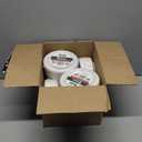 Betta 6-Inch Disposable Plastic Dessert Plates, White, 800 Count, Bulk Case for Schools, Breakrooms and Cafeteria, Microwave Safe (8 Pack Per Box x100)