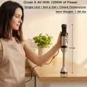 2026 New Immersion Hand Blender, 1200W with 5-Speed Settings, Stainless Steel Blades,with scratch-resistant design, Gift Box Packaging. An Ideal Choice for Blending Soup, Mayonnaise