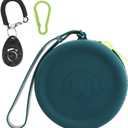 WALLFID Silicone Dog Treat Pouch Small Bag,with Pet Training Clicker,Walking Bag for Dog and Cat, Pocket Size, Easy to Clean, Odorless, Zipper Design,Moisture-Proof,Travel Walking Bag.(Dark Green)