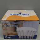 Emergency Rechargeable Light Bulbs,6 Pack Battery Operated Backup Light Bulb for Power Outage Camping Outdoor Hurricane 9W E27 8500K 1200mAh White Equivalent Self-Charging LED Light Bulbs