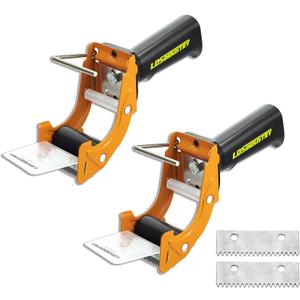 2 Pcs Rapid-Replace Packing Tape Dispenser Guns with Extra Blade, 2 in (50mm) Lightweight Ergonomic Industrial Handheld Heavy Duty Tape Cutter for Carton, Packaging and Box Sealing, LDS Industry