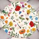 Round Fitted Elastic Tablecloth Round Outdoor Tablecloth Round Table Cover Fitted for Round Tables Waterproof Table Cloth for Kitchen Picnic Fits Tables up to 40"-44" Diameter (Beige)