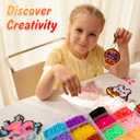 Meland Fuse Beads - 24000pcs Fuse Beads Kit for Kids, 24 Color 5MM Iron Beads Set with 4 Fluorescence Color, 6 Pegboards - Craft Kits Gifts for Birthday Christmas, 24000 Pcs Without Iron