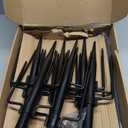 AHRLHR 6 Pack String Light Poles, Outdoor String Light Pole 10 ft Forked Metal Light Pole with Adjustable Outdoor Light Stand, Deck, Backyard, Garden, Wedding, Rustproof and Sturdy with Hooks.