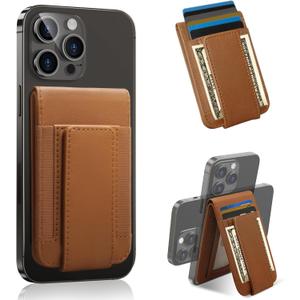 for MagSafe Wallet, Magnetic Phone Wallet with Adjustable Stand & Money Clip, Detachable Magnetic Wallet for iPhone 16/15/14/13/12 Pro Max Plus, 10+ Cards Holder