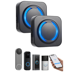 Smart WiFi Wireless Doorbell Chime Connected with 58 Music, 5 Adjustable Volume & LED Light, No Wiring Required