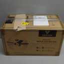 Vagizm Ceiling Fan with Light Remote: 36 Inch Small Ceiling Fans for Kids Bedroom Dorm Room Small Room Reversible Quiet DC Motor Dimmable Light with 6 Speeds (Brushed Nickel+Walnut)