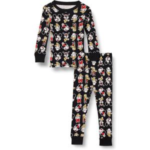 Amazon Essentials Disney | Marvel | Star Wars Boys and Toddlers' Snug-Fit Cotton Pajama Sleepwear Sets (XX-Large, Mickey and Friends)