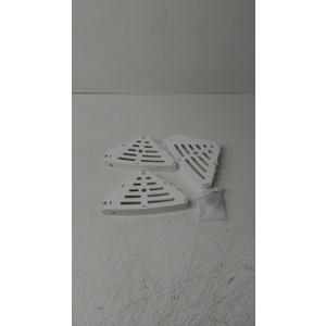 Sotfamily Shower Caddy Corner, 3 Pack Adhesive Corner Shower Shelves for Bathroom Organizers and Storage, Rust Free Plastic Rack for Bathroom Accessories & Decor, White