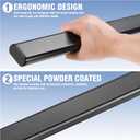 Industrial Stair Handrail Wall-Mounted Hand Rails for Indoor Stairs Black Pipe Stair Railing Indoor Metal Hand Rail for Indoor & Outdoor Steps Aluminum Staircase Handrail for Stairs 5ft
