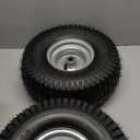 AR-PRO 15 x 6.00-6" Tubeless Tire and Wheel Assemblies, Compatible with John Deere Craftsman Riding Lawn Mower Front Tires, 3" Centered Hub and 3/ 4" Bushings (Set of 2)