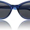 Retro Polarized Cat Eye Sunglasses for Women, Trendy Vintage Y2K Sun Glasses Gafas de sole VF2219 (Navy Blue)