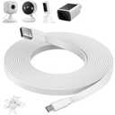 50FT USB C Power Cable for CCTV Camera,TP-Link Tapo C120,Ring Pan-Tilt Indoor Cam 2024 Release Camera ,Blink Mini2,Xiaomi Mi,eufy SoloCam S220/S340,C210,Long Flat USB C Extension Charging Cable
