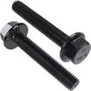 VGBUY M8-1.25 x 40mm Flanged Hex Head Bolts,External Flange Hex Drive Screws,Class 10.9 Black Zinc Plated,Alloy Steel,Full Coarse Thread,Pump,Fix Car,DIY Project(18Pcs)