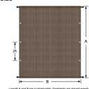 8' x 12' Pergola Shade Cover Replacement Canopy with Grommets Weighted Rods Permeable for Outdoor Patio Porch Backyard Gazebo, Brown
