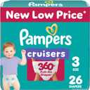 Pampers Cruisers 360 Diapers - Size 3, 26 Count, Pull-On Disposable Baby Diapers, Gap-Free Fit