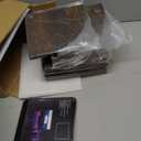 HAAYOT Corner Shelf Wall Mounted: 5Tier Floating Shelves with Lights for Living Room, Bedroom, Home Office, Rustic Brown