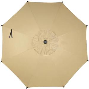 Abba Patio 9FT Lyon Outdoor Patio Umbrella Cover Replacement, 9 Sturdy Ribs UV Protection Waterproof for Garden Deck Backyard Pool,Only Umbrella Replacement Canopy,Tan