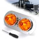 Amber Watermelon Light Bracket Kit with Switch Control for Peterbilt 359/379/389 Kenworth 660/680/880/W900L