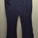 Walifrey Flare Leggings with Pocket for Women,High Waisted Opaque Flare Pants for Yoga Workout (Large, Navy Blue)