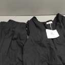 Cicy Bell Womens Summer 2 Piece Short Sets Puff Short Sleeve V Neck Bow Tie Front Tops Wide Leg Shorts Pajamas Matching Sets (Large, Black)