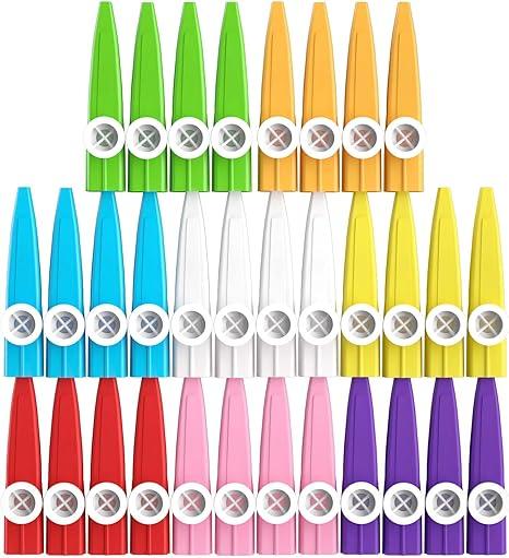 32 pcs 8 Colors Plastic Kazoos Musical Instruments for Party, Early Childhood Education Gifts, Perfect for Fun Gathering & for Over 3 Years Old Kids Gift Price Party Favor Gift Bag Fillers : Wholelovein: Musical Instruments