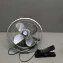 Car 12v Clip Fan,12 Volt DC 10 inch Large 360 Adjustment Metal Fans with Cigarette Lighter,90 Rotation Oscillating Clamp on Cooling Fan for Golf Cart RV and Vehicles (10inch)
