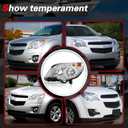 TODO Headlight Compatible with Equinox Headlamp 2010-2015 Left Driver+Right Passenger