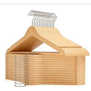 GRANNY SAYS Clothes Hangers for Closet, 30 Pack Wood Hanger, Heavy Duty Wooden Hangers for Coats, Suits, Pants, Natural Wood Color