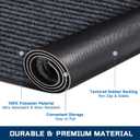 Front Door Mat, 4 x 2 Feet Indoor Outdoor Entrance Mat, Heavy Duty Commercial Floor Mats, Non-Slip Rubber Backing Doormat for Entryway, Waterproof, Low-Profile, Easy to Clean, 4' Length x 2' Width