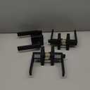 6 Pack Matte Black Door Handles, Keyless Interior Door Knobs, Privacy Door Lever Locksets for Bedroom Bathroom, Heavy Duty Square Door Lock (2.0lb), Reversible for Left&Right Handled Doors