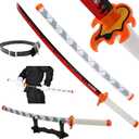 Demon Slayer Sword for Cosplay with Belt Holder Stand, 41 inches (Rengoku Kyoujurou)
