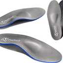 Strong Arch Support Orthotics for Metatarsalgia Morton's Neuroma,Ball of Foot Pain Relief Inserts Plantar Fasciitis Flat Feet with Poron Heel Cushion Grey, Men10-10.5/Women12-12.5