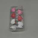 12 Pieces Heart Shaped Shower Curtain Hooks, Decorative Valentines Day Curtain Hooks,Stainless Steel Rust Resistant Curtain Rings, Red, Pink, White (Colorful)