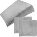 Wesiti 2 Pcs Bed Wedge Pillow Cover with Zipper Design Wedge Pillowcase Protector Zippered Soft Breathable Removable Home Sleeping Supplies, Only Pillowcase(25 x 24 x 12 Inch,Gray)