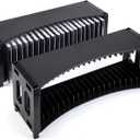 Alavisxf Stackable CD Storage Rack - 2 Pack ABS Organizer Holds 40 Slim CD Cases, Ideal for Home, Office, Music Room