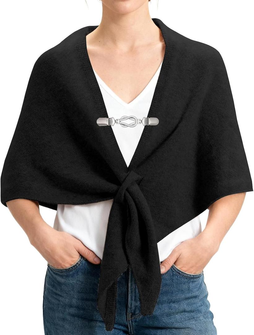 Pashmina Shawl Wraps for Women Poncho Shawl Knit Cape Cashmere Wrap for Evening Dresses and Daily Wear.