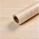TAOGIFT Self Adhesive Vinyl Light Yellow Pine Imitation Paper Wallpaper for Kitchen Furniture Cabinets Shelves Table Dresser Drawer Cupboard Wardrobe Decal 15.7X117 inches