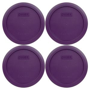 Pyrex 7201-PC Round 4 Cup Storage Lid for Glass Bowls (4, Purple)
