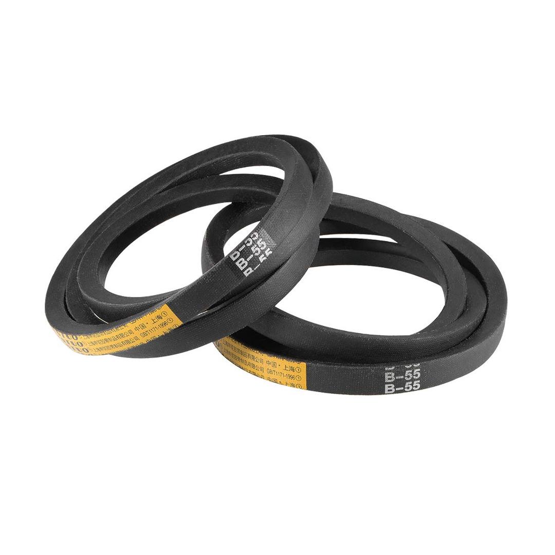 uxcell B55 V-Belts 55" Pitch Length, B-Section Rubber Drive Belt 2pcs