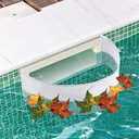 Berlune 1 Pc Pool Skimmer Guard Net Spring Action Net System White Swimming Pool Leaf Skimmer Net for Vinyl Lined or Fiberglass Only Leaf Protection Cleaning Floating Debris