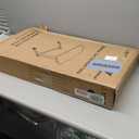 Vaunn Medical Pneumatic Adjustable Overbed Bedside Table with Wheels (Hospital and Home Use) (Black)