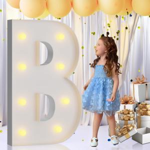 imprsv Marquee Light Up Letters, 3FT Marquee Letters Mosaic Light Up Letters for Birthday Baby Shower Wedding Engagement Party Backdrop Decor, Large Marquee Letters for Party Decorations, Letter B