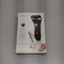 Electric Foot Callus Remover Kit, Elmchee Rechargeable Pedicure Tools Foot Care Feet File with 3 Roller Heads,2 Speed,Battery Display for Remove Cracked Heels Calluses and Dead Skin(Black) (1 Count (Pack of 1))