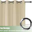 HolidayIdeas Outdoor Curtains for Patio Waterproof, 8 Panels - 54x95 Inches - Weatherproof Privacy Outsides Curtains for Cabana Porch Pergola, Sunlight & UV Blocking (Cream, Grommet Top)