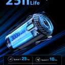 Portable Waist Fan, Shirt Fans Rechargeable with 25H Battery Life, 4 Speed Powerful Belt Fan with 6600 RPM Personal Cool Clip Fans Under Shirt for Men Women Farm Work Outdoor Hiking - Blue