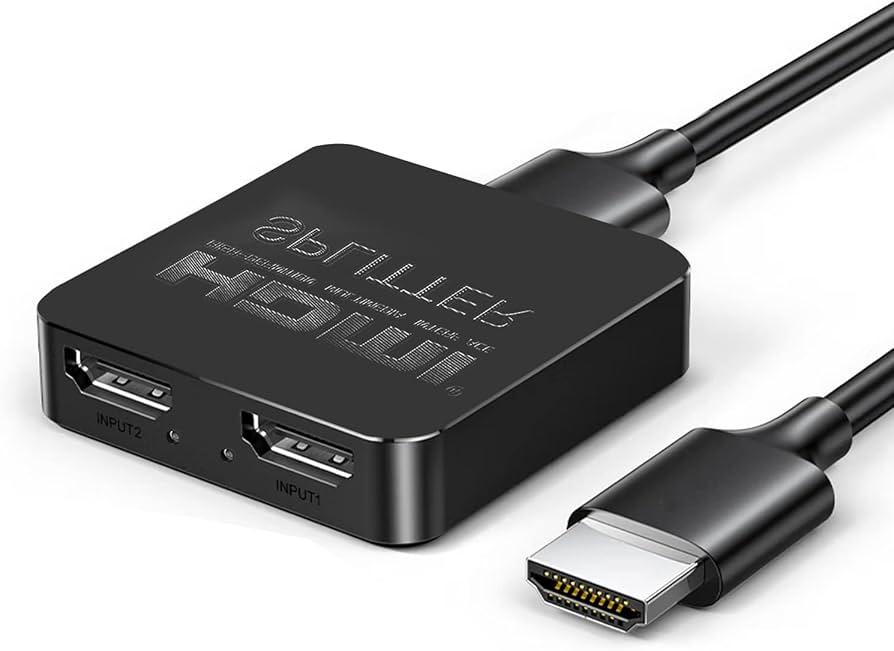 HDMI Splitter 1 in 2 Out, 4K HDMI Splitter for Dual Monitors, 1x2 HDMI Splitter 1 to 2 Amplifier Supports Full HD 1080P 3D for Xbox PS4 Fire Stick Blu-Ray HDTV (1 source onto 2 displays)